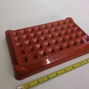 Vintage Tupperware Bacon Cold-Cut Deli Keeper red/ paprika container. No lid